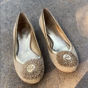 Tory Burch Straw Reva Flats - Sz 10